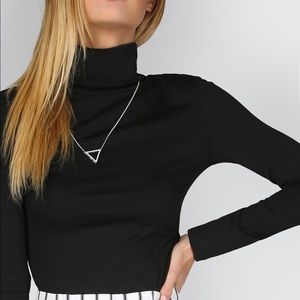 Black Turtleneck Top